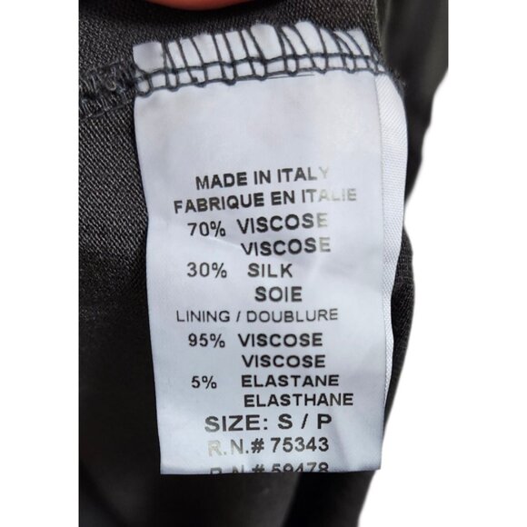 Bellambia Made in Italy Silk Blend Tiered Maxi Dress S Black Boho Resort Elegant - Picture 6 of 8